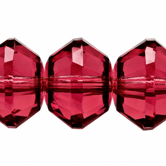 Special Cut Faceted Fire Polished Beads, Transparent Light Amethyst (20030), Glass, Czech Republic