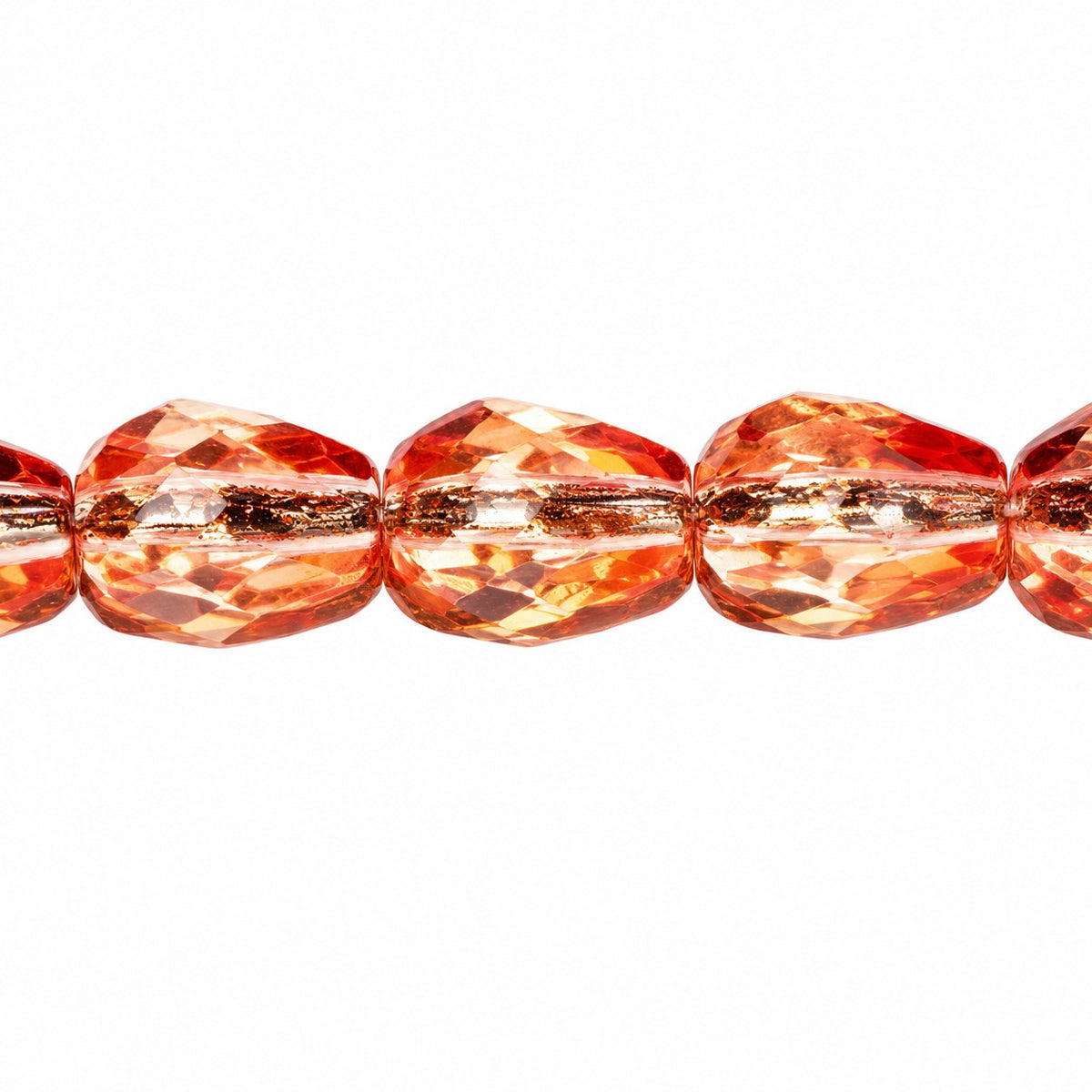 Faceted Fire Polished Beads Special Cut, Transparent Pink (70120), Glass, Czech Republic