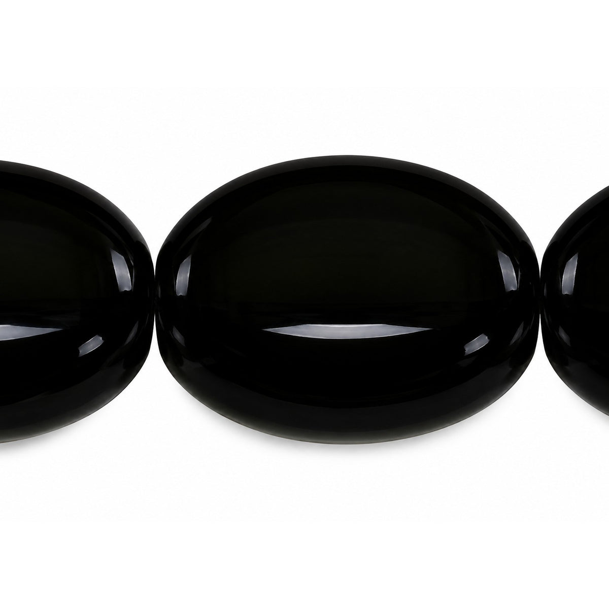 Oval Faceted Fire Polished Beads Special Cut, Black (23980), Glass, Czech Republic