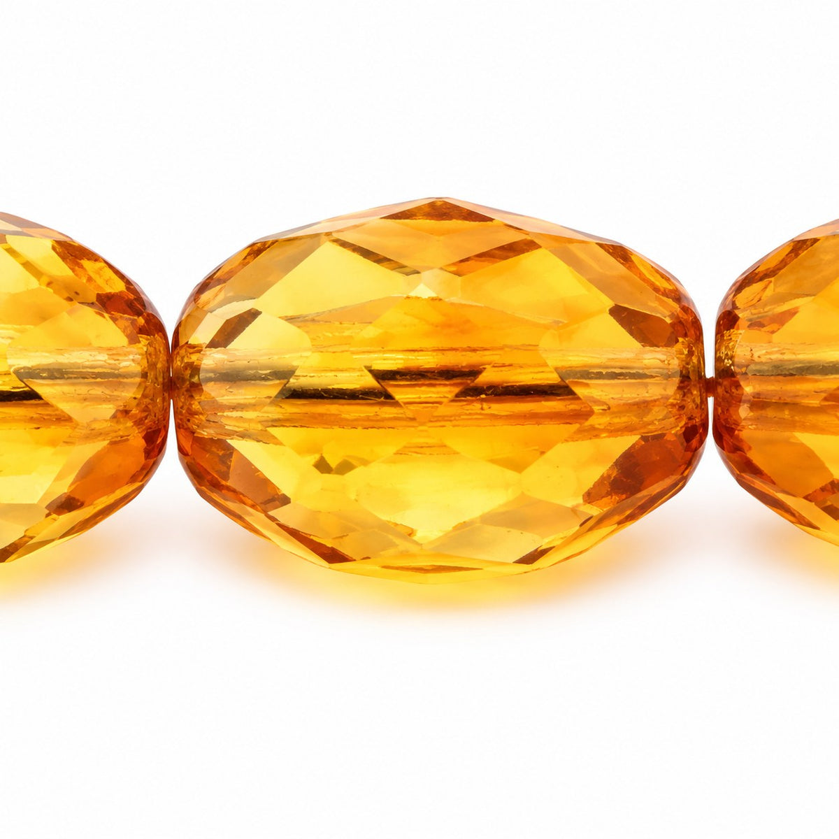 Oval Faceted Beads, T0460 (t0460), Glass, Czech Republic