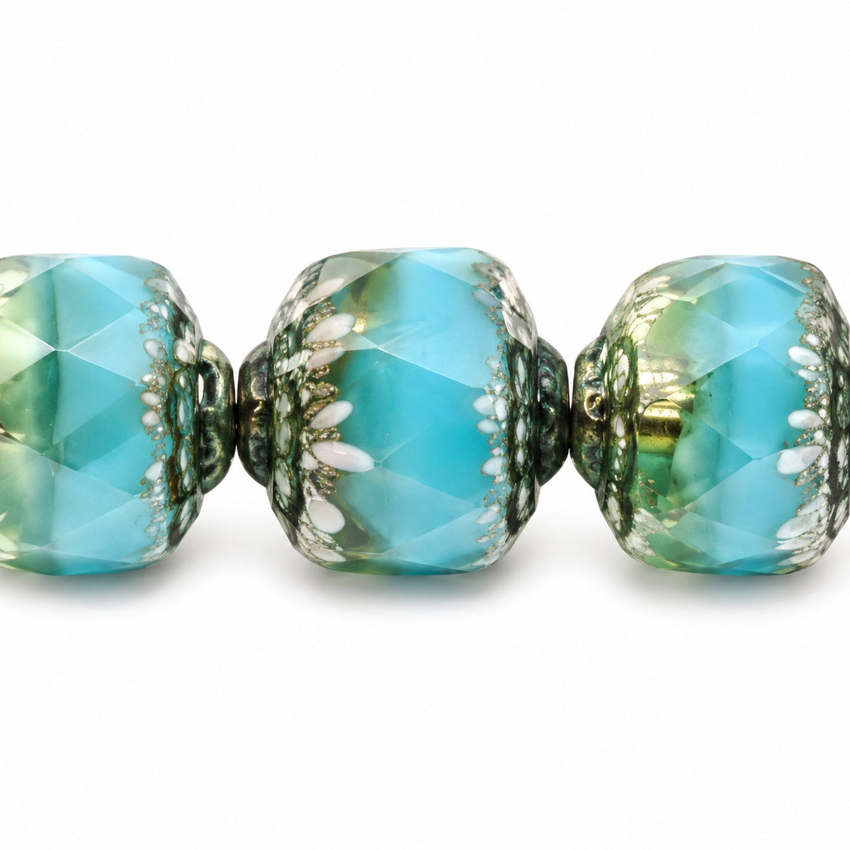 Cathedral Faceted Fire Polished Beads, X3200 Platin (x3200-13702), Glass, Czech Republic