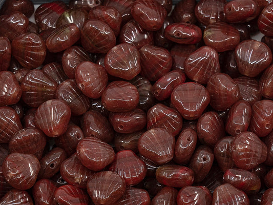 OUTLET Small Flat Shell Beads, 8x7 mm, Glass, Czech Republic