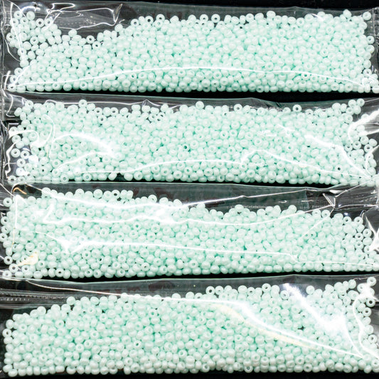 奥特莱斯 10克宝仕奥莎Ornela种子珠，圆孔，散装，11/0，珍珠绿松石蓝色77（03050-77752），玻璃，捷克共和国