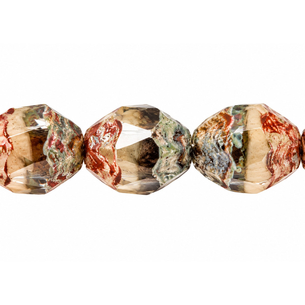 Special Cut Faceted Fire Polished Beads, T1021 Stain Strong (t1021-86805), Glass, Czech Republic