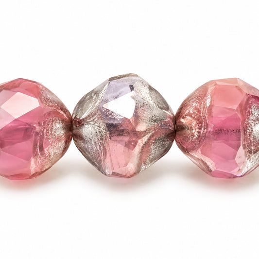 Special Cut Faceted Fire Polished Beads. Smashed, Ts033 Platin (ts033-13702), Glass, Czech Republic