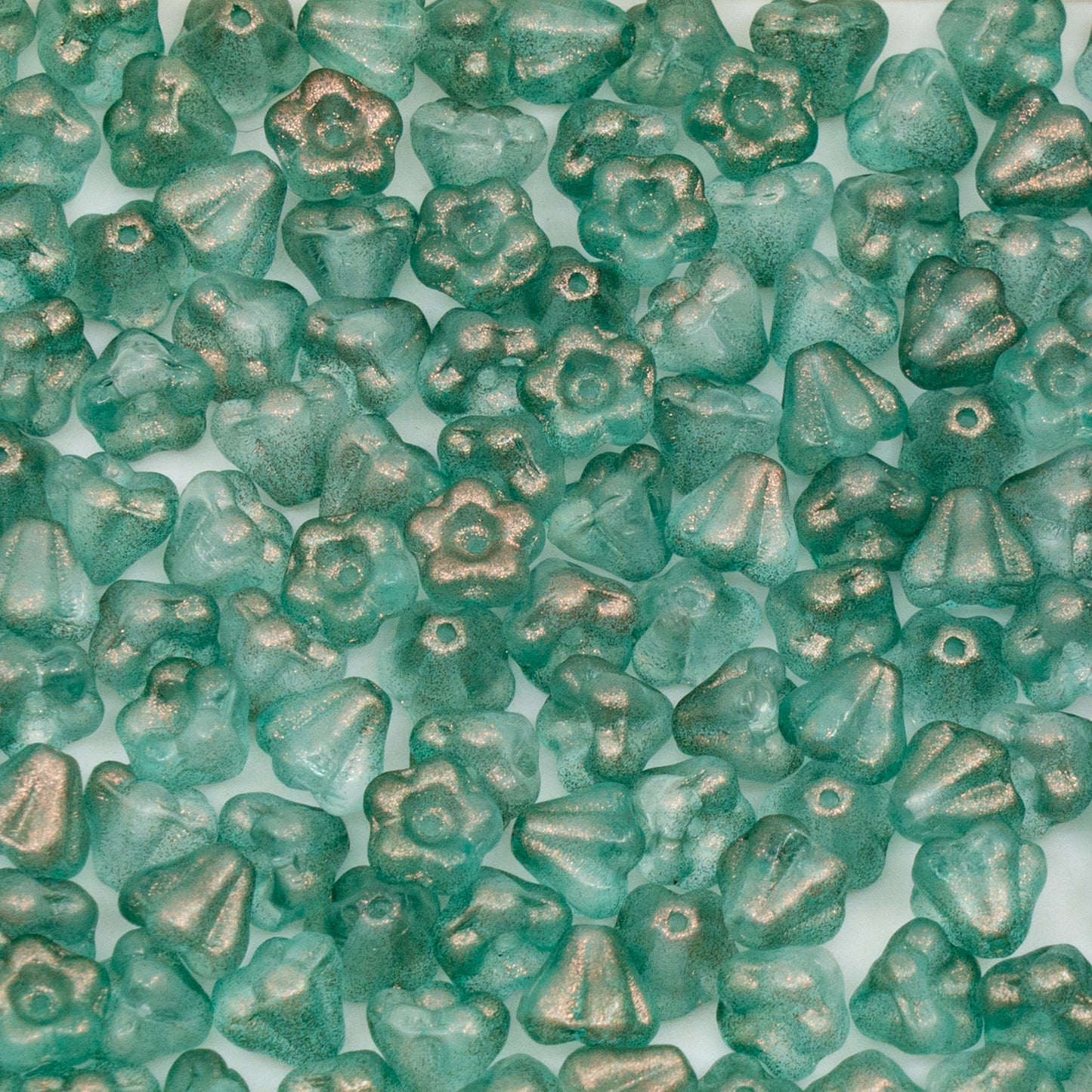 OUTLET 10 grams Bell Flower Beads, 4 x 6 mm, Crystal 29267 (00030-29267), Glass, Czech Republic