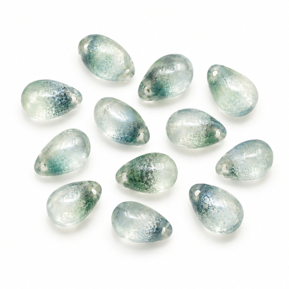 Drop Beads, Crystal 84510 Combined Luster Blue Green (00030-84510-91007), Glass, Czech Republic