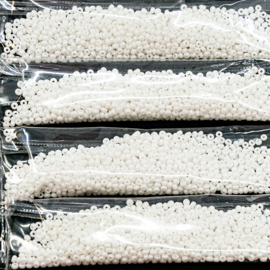 奥特莱斯 10克宝仕奥莎Ornela种子珠，圆孔，散装，11/0，珍珠白77 (03050-77702)，玻璃，捷克共和国