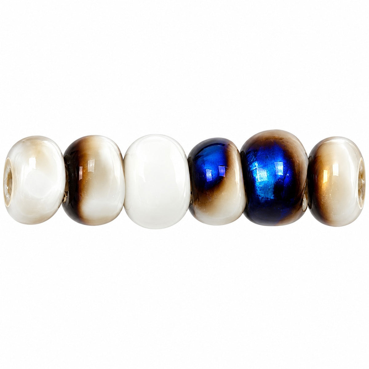 Oval Beads, Chalk White 22201 (03000-22201), Glass, Czech Republic