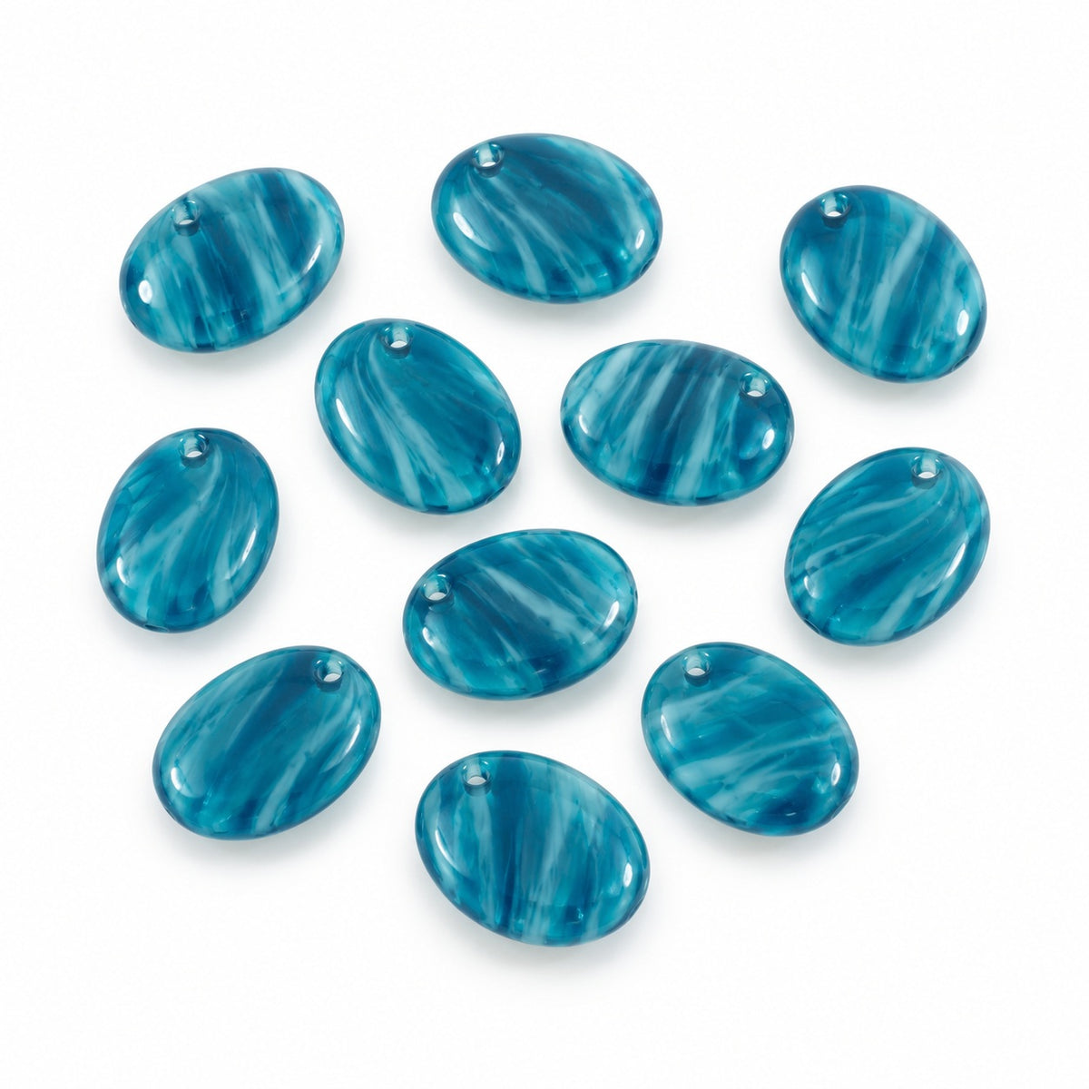 Oval Lentil Beads, X1569 (x1569), Glass, Czech Republic