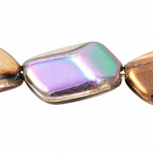 Pressed Beads, Crystal 98554 (00030-98554), Glass, Czech Republic