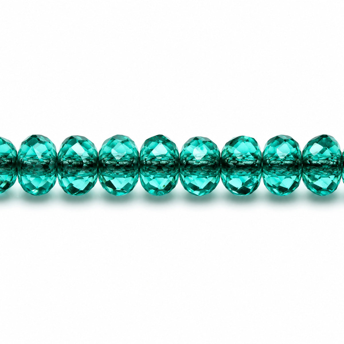 Special Cut Faceted Fire Polished Beads, Transparent Aqua (60210), Glass, Czech Republic