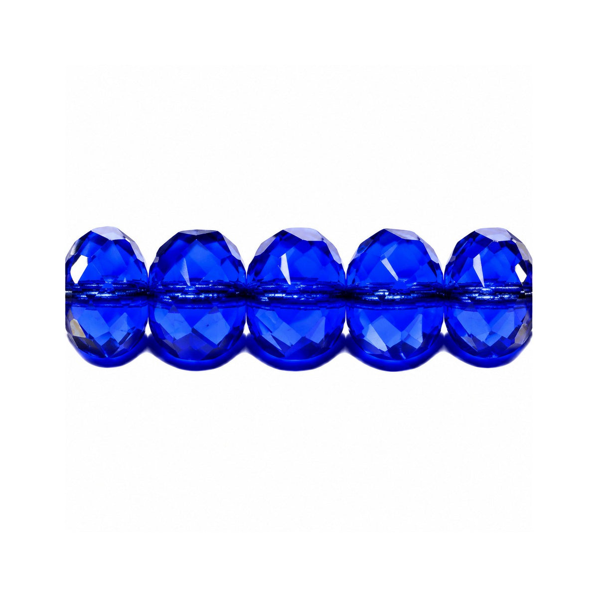 Special Cut Faceted Fire Polished Beads, Transparent Blue (30070), Glass, Czech Republic
