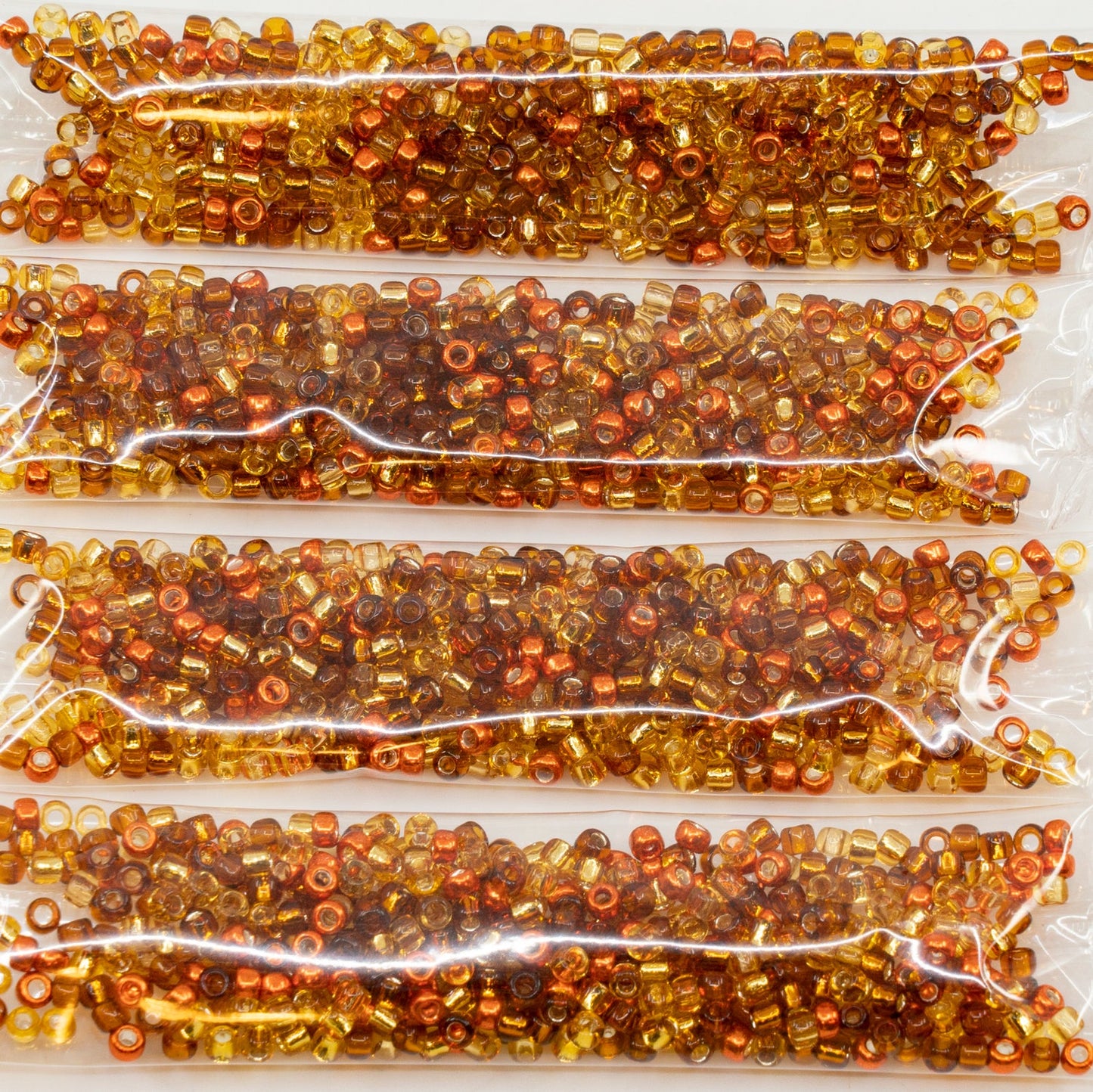 OUTLET 10g/50g TOHO rocailles Beads, 8/0, Topaz Mixed Colors (TOPAZ-MIX), Glass, Czech Republic