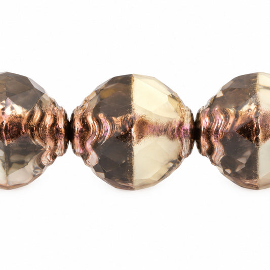 Wasp Special Cut Faceted Fire Polished Beads, X1344 Matte Vega Iris (x1344-84110-15781), Glass, Czech Republic