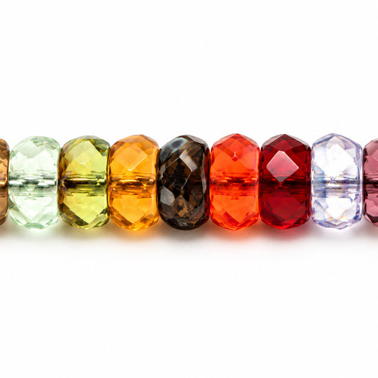Faceted Special Cut Beads Rondelle, 99999 99999 (99999-99999), Glass, Czech Republic