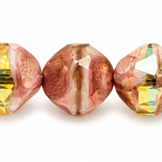 Special Cut Faceted Fire Polished Beads. Smashed, Ts044 Purple (ts044-15726), Glass, Czech Republic
