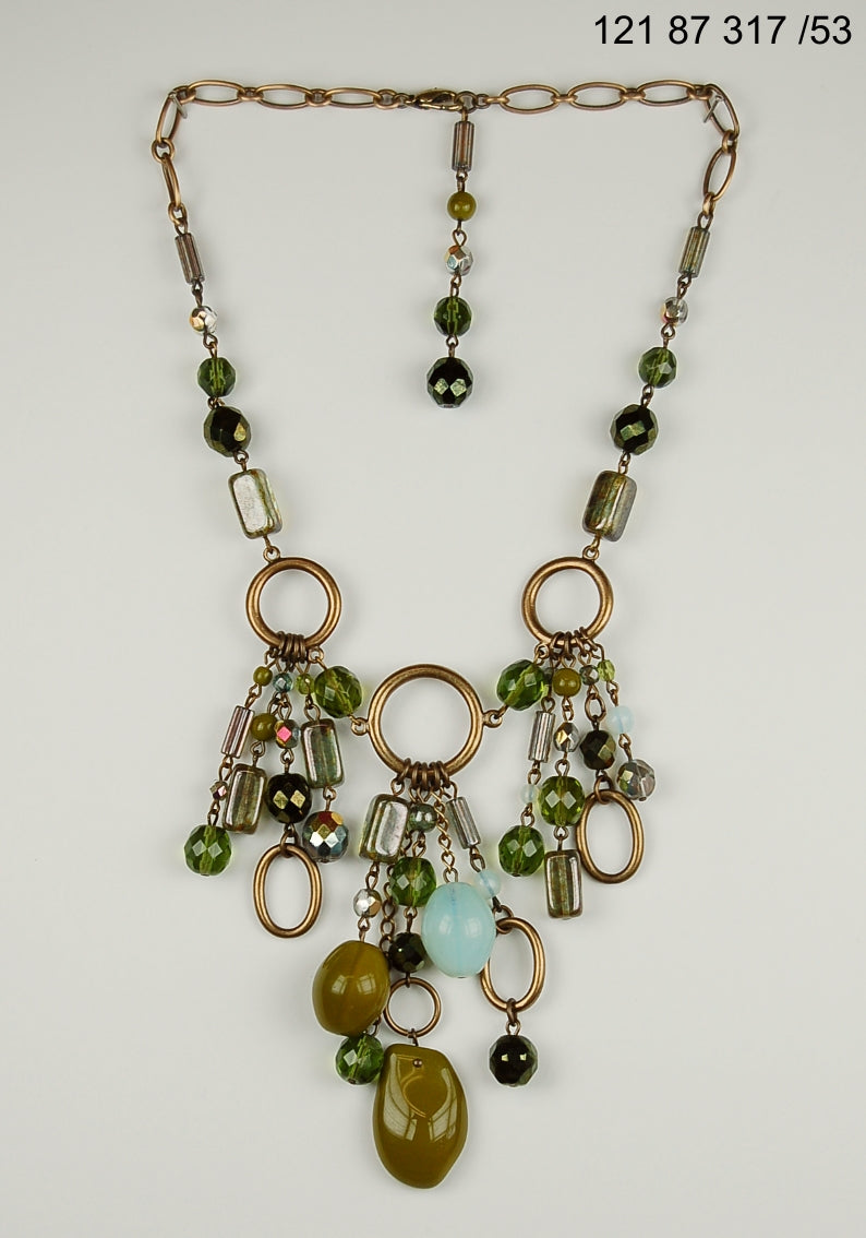 3 pcs Jewelry piece with Czech Glass Beads (OUTLET Vintage)