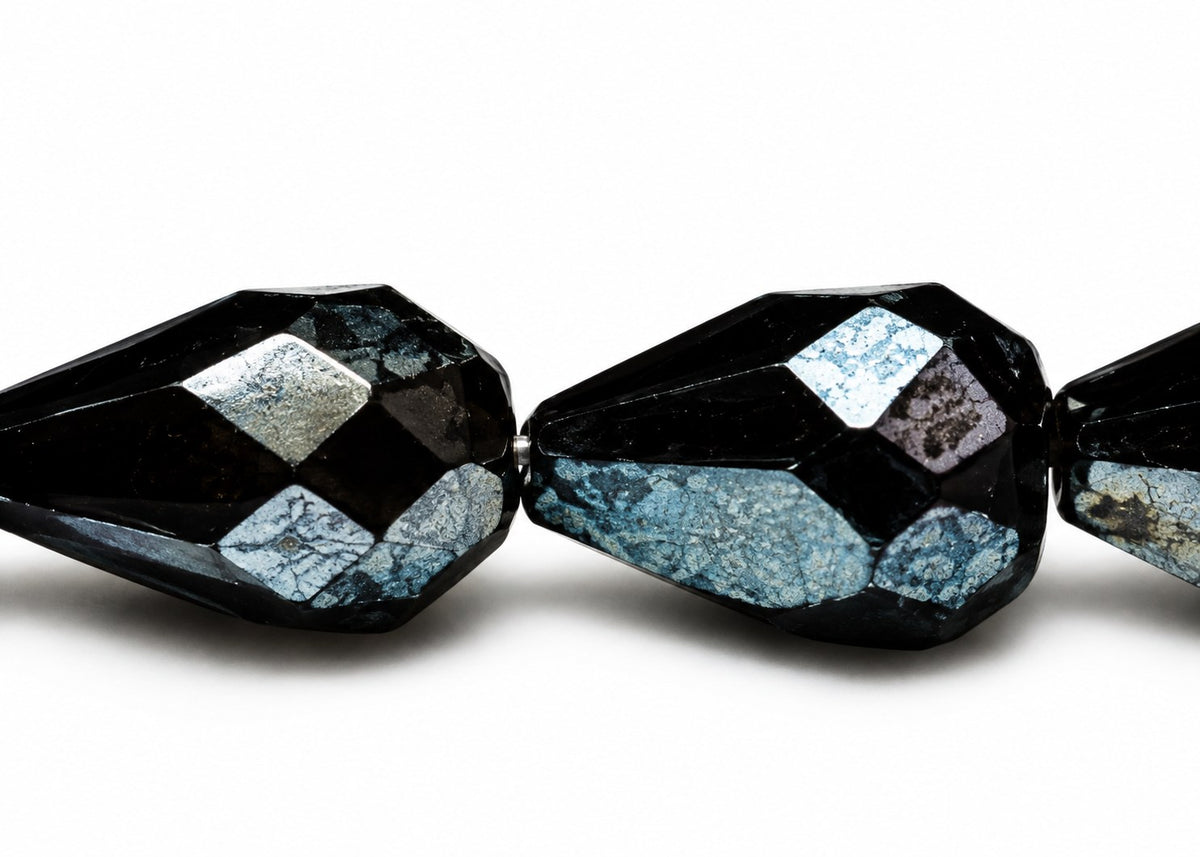 Faceted Fire Polished Beads Special Cut, Black Hematite (23980-14400), Glass, Czech Republic