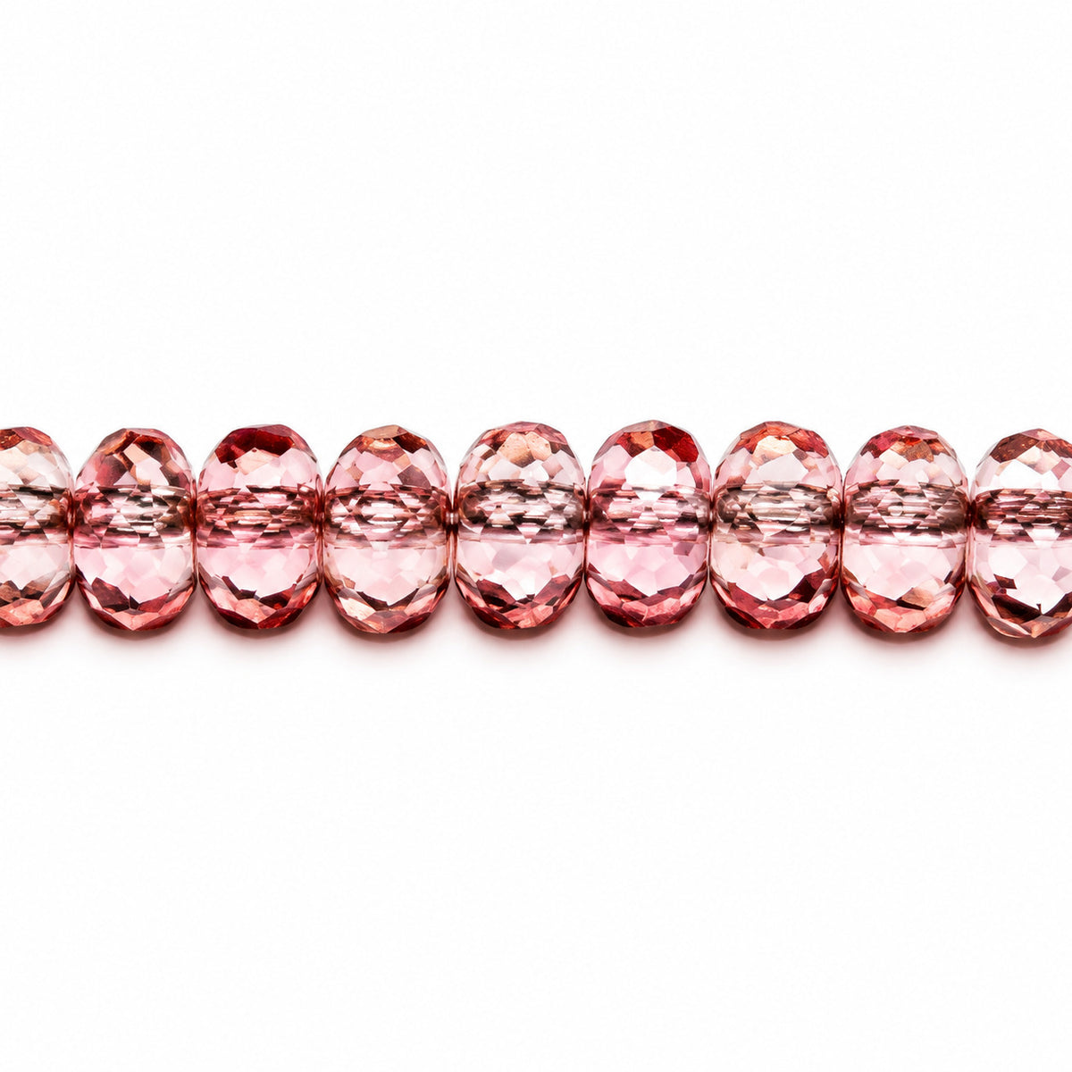 Special Cut Faceted Fire Polished Beads, Transparent Pink (70110), Glass, Czech Republic
