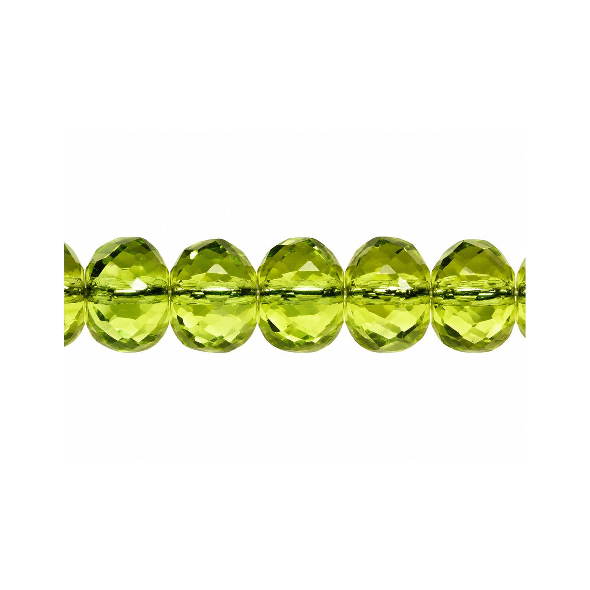 Special Cut Faceted Fire Polished Beads, Transparent Green (50230), Glass, Czech Republic