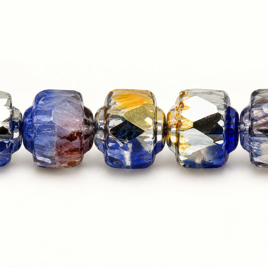 Cathedral Faceted Fire Polished Beads Special Cut, X1974 Volcano (x1974-28001), Glass, Czech Republic