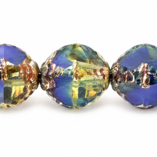 Wasp Special Cut Faceted Fire Polished Beads, X1518 Purple (x1518-15726), Glass, Czech Republic