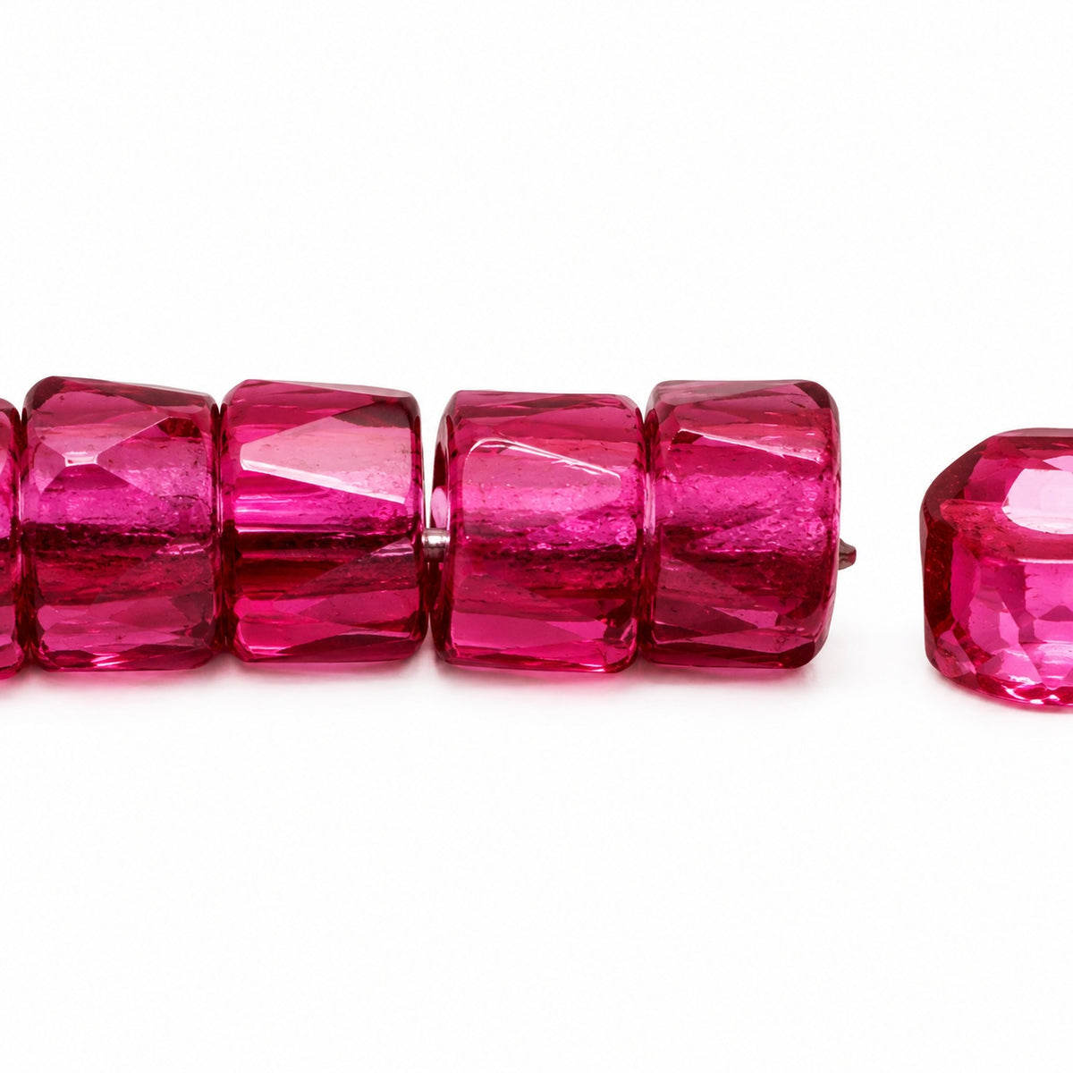 Faceted Oval Beads Special Cut, Transparent Red (70350), Glass, Czech Republic