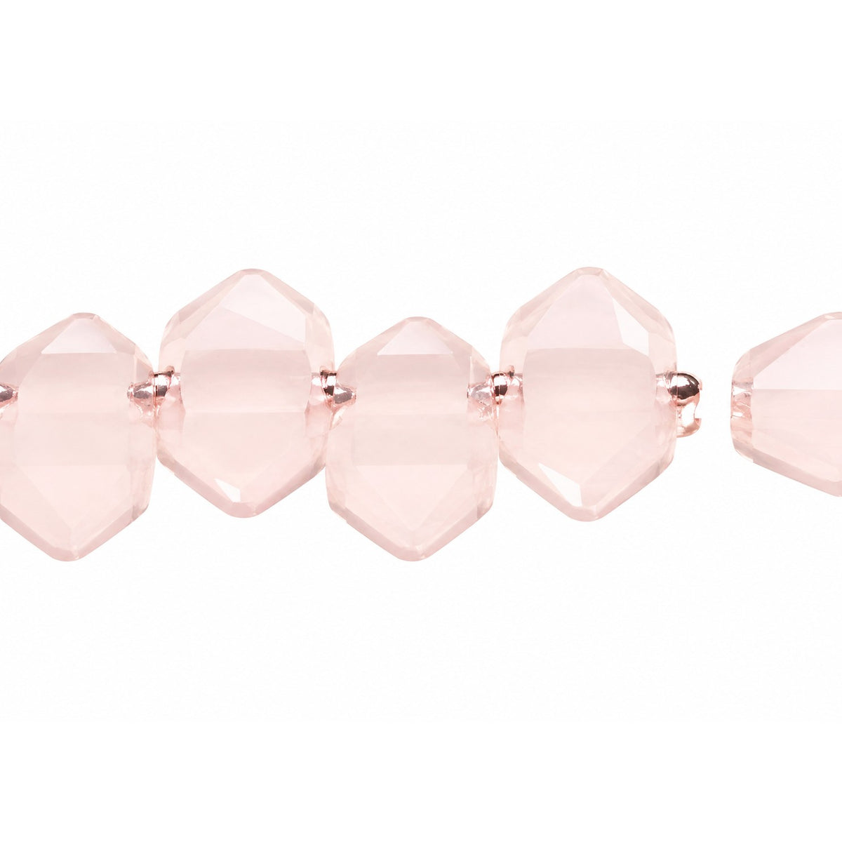3-Hole Pressed Beads, Transparent Pink Matte (70200-84110), Glass, Czech Republic