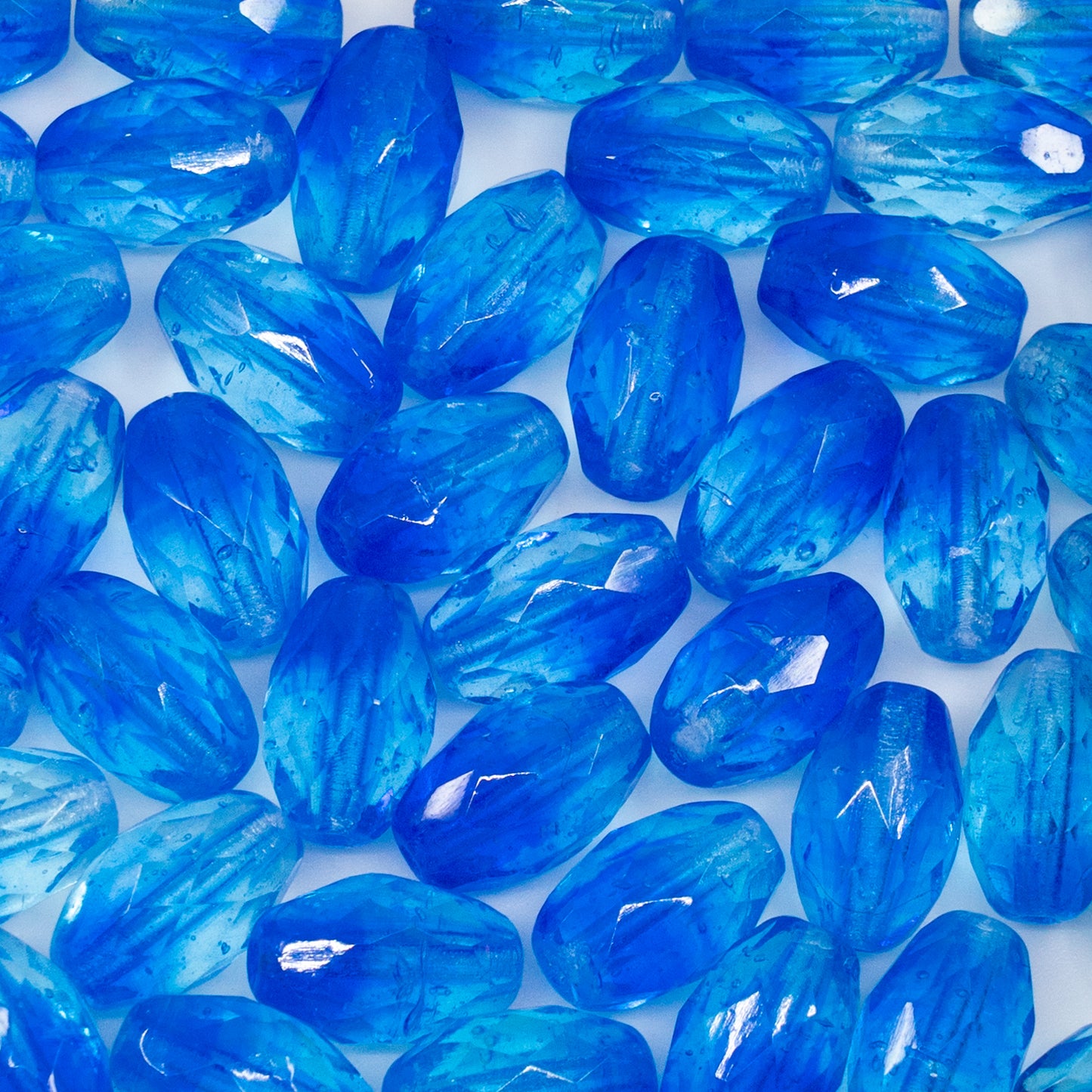 アウトレット 10グラム オーバルファセットビーズ、12 x 8 mm、T0520 (t0520)、ガラス、チェコ共和国