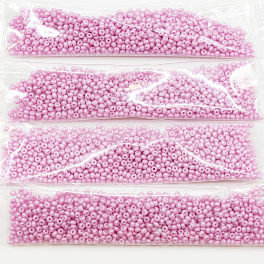 奥特莱斯 10克宝仕奥莎Ornela种子珠，圆孔，散装，11/0，珍珠冷粉色77 (03050-77725)，玻璃，捷克共和国