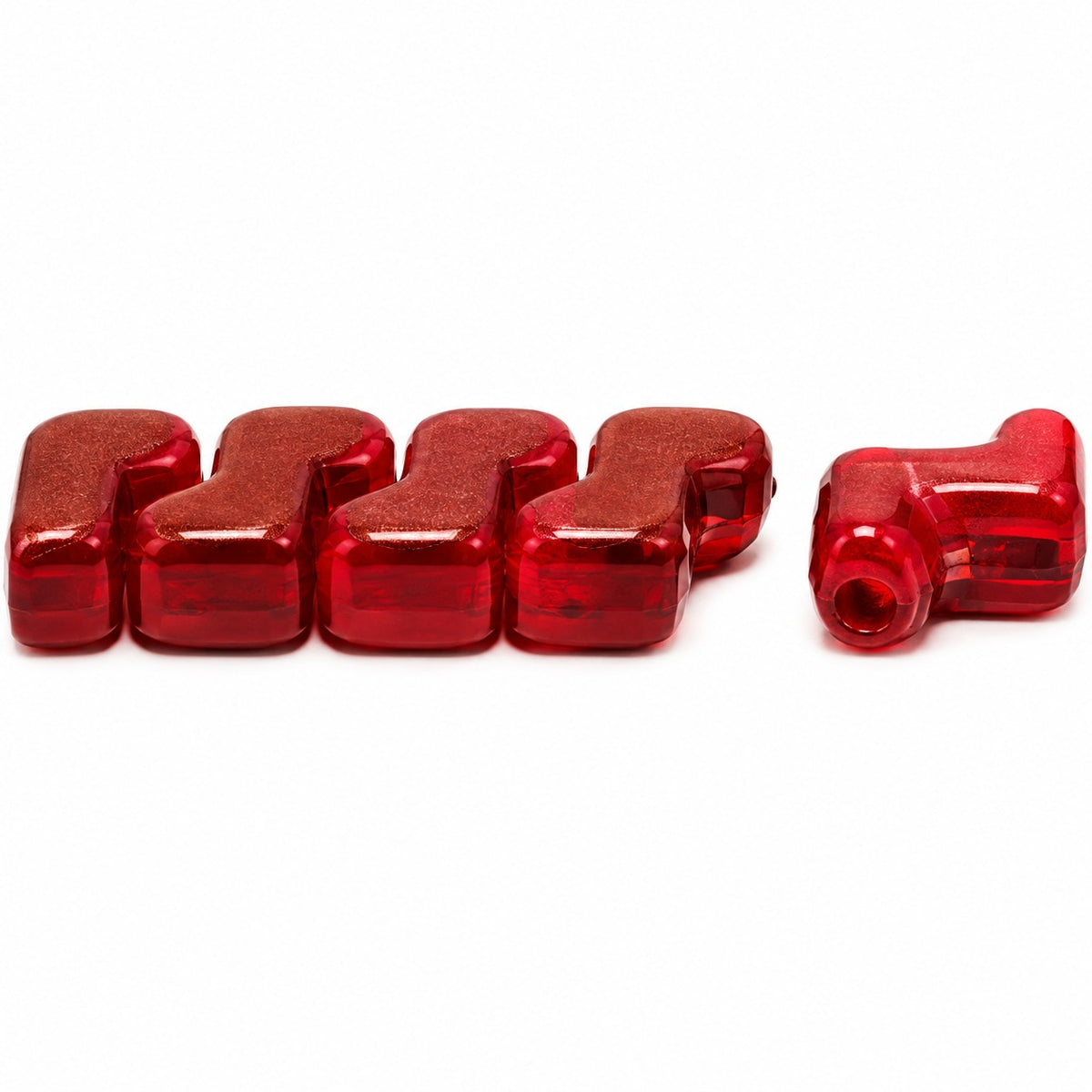 2-Hole Pressed Beads, X2256 (x2256), Glass, Czech Republic