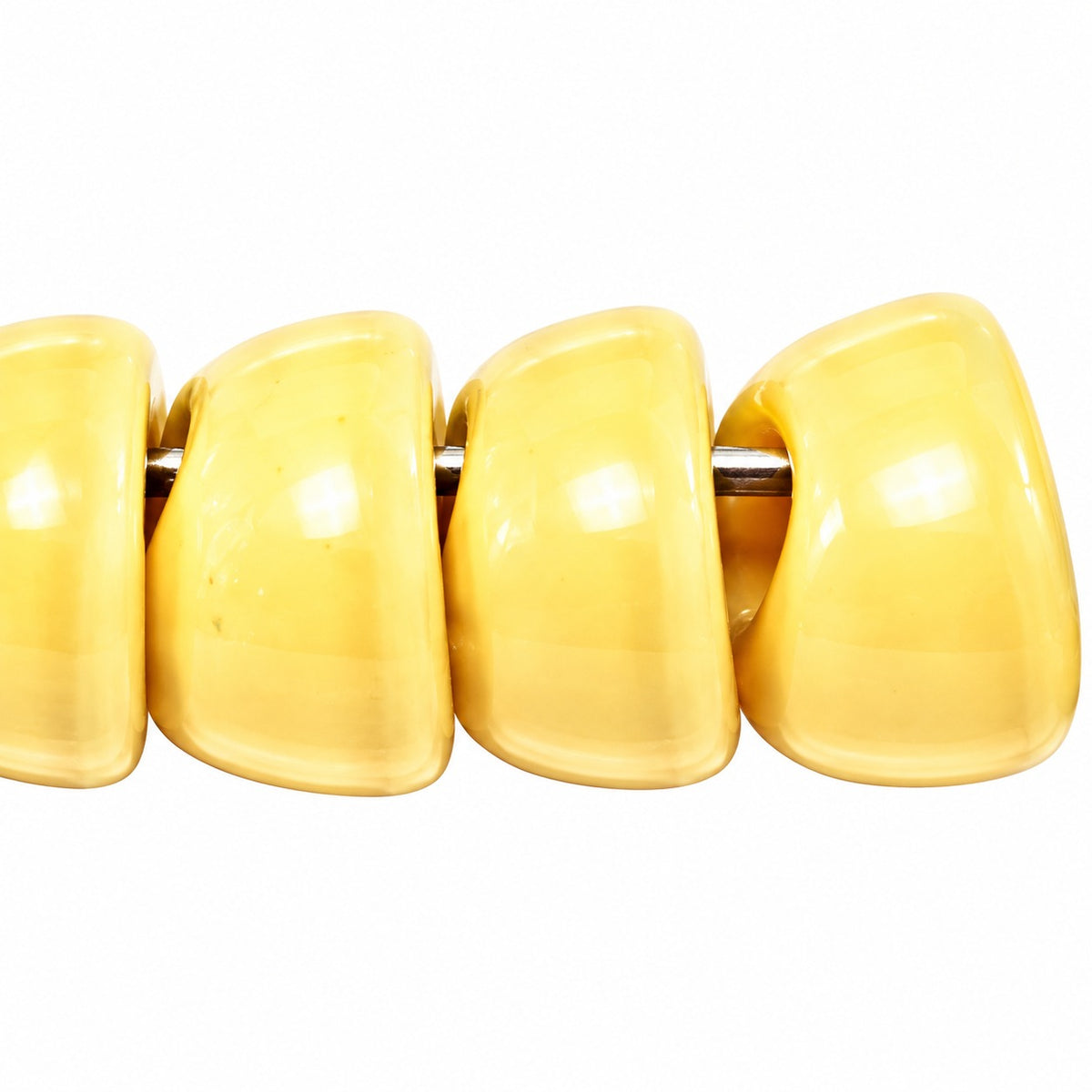 Large Hole Assymetrical Beads, Opaque Beige (13010), Glass, Czech Republic