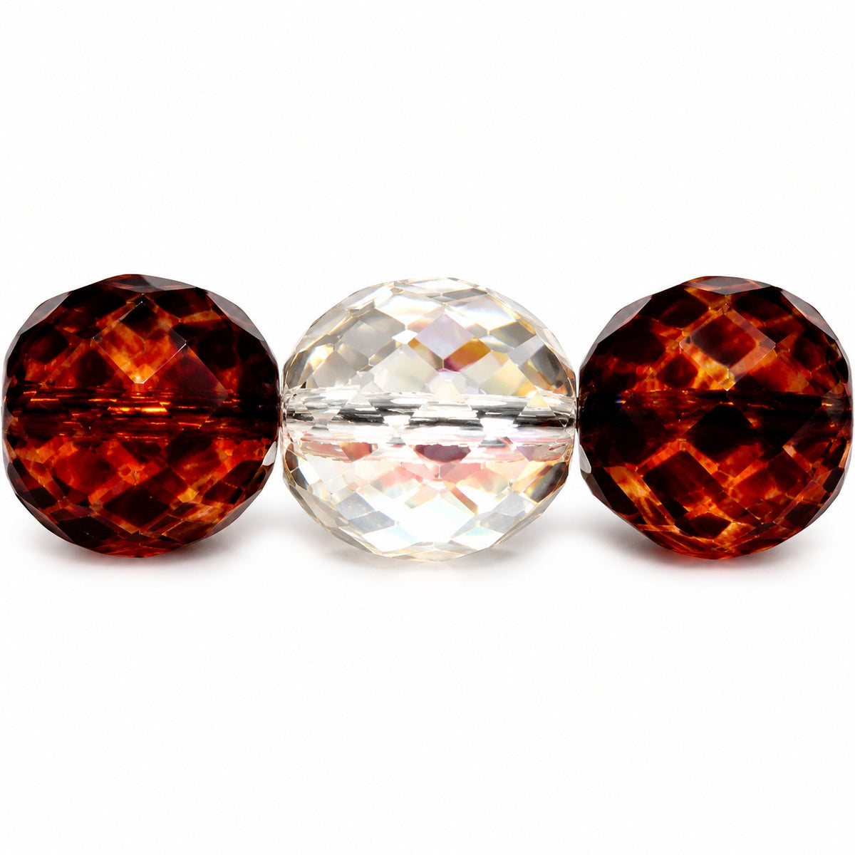 Faceted Round Fire Polished Beads, Crystal Xxxxx (00030-xxxxx), Glass, Czech Republic