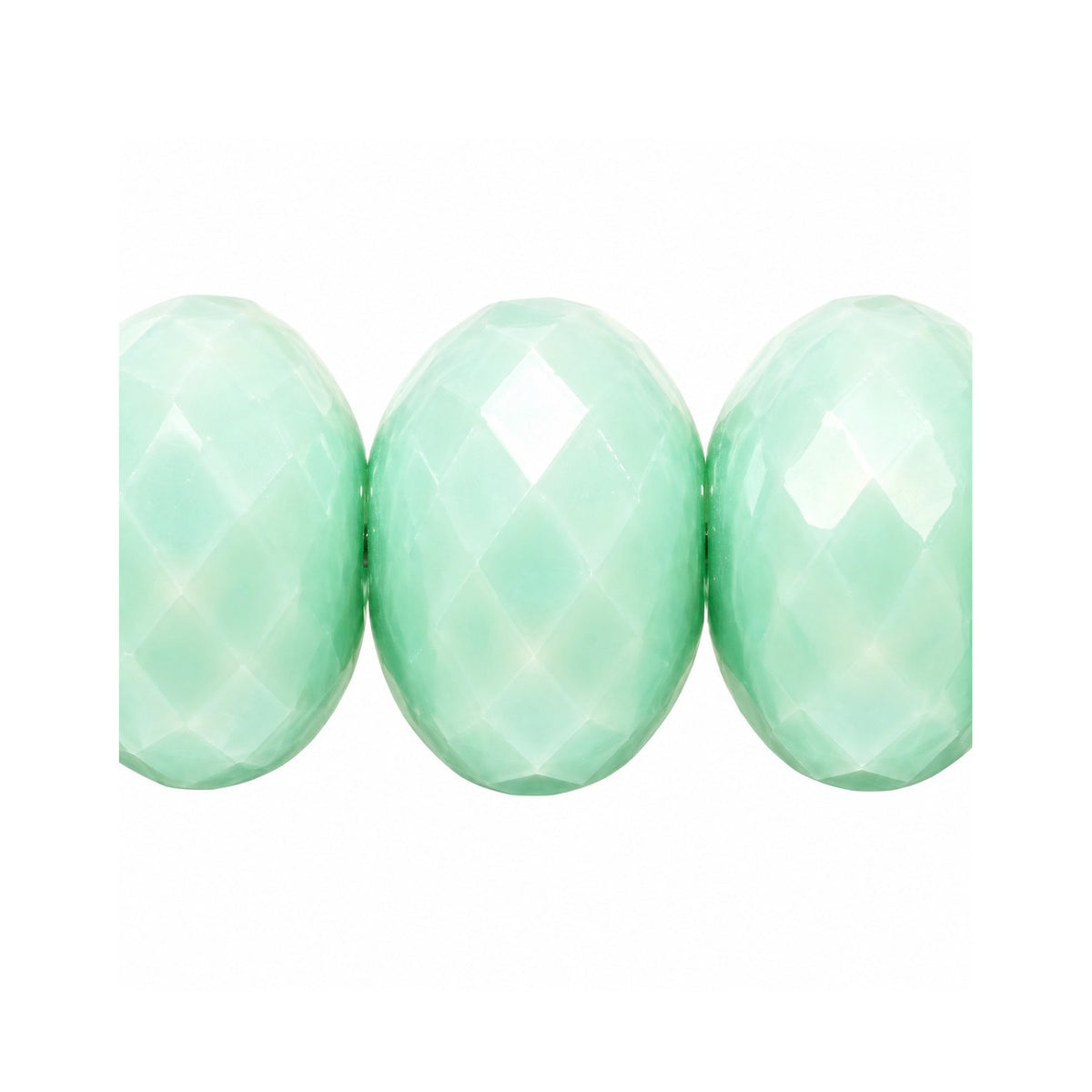 Special Cut Faceted Fire Polished Beads, Opaque Green (53110), Glass, Czech Republic