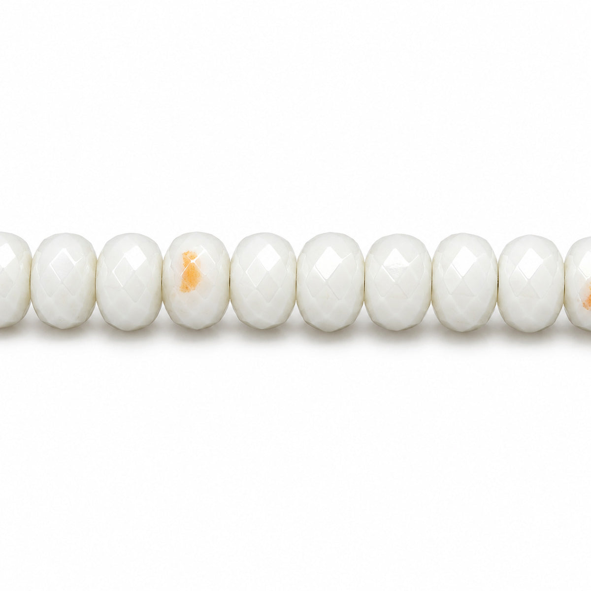 Special Cut Faceted Fire Polished Beads, Chalk White Ab (03000-28701), Glass, Czech Republic