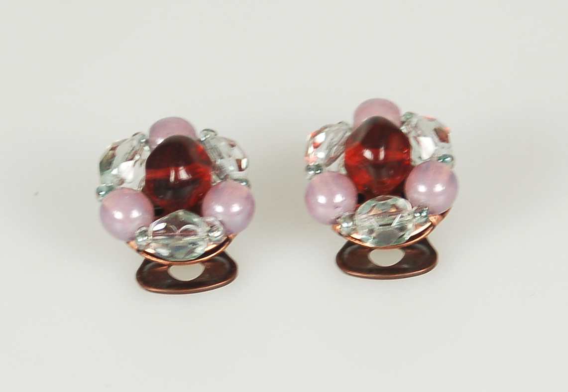 3 pcs Jewelry piece with Czech Glass Beads (OUTLET Vintage)