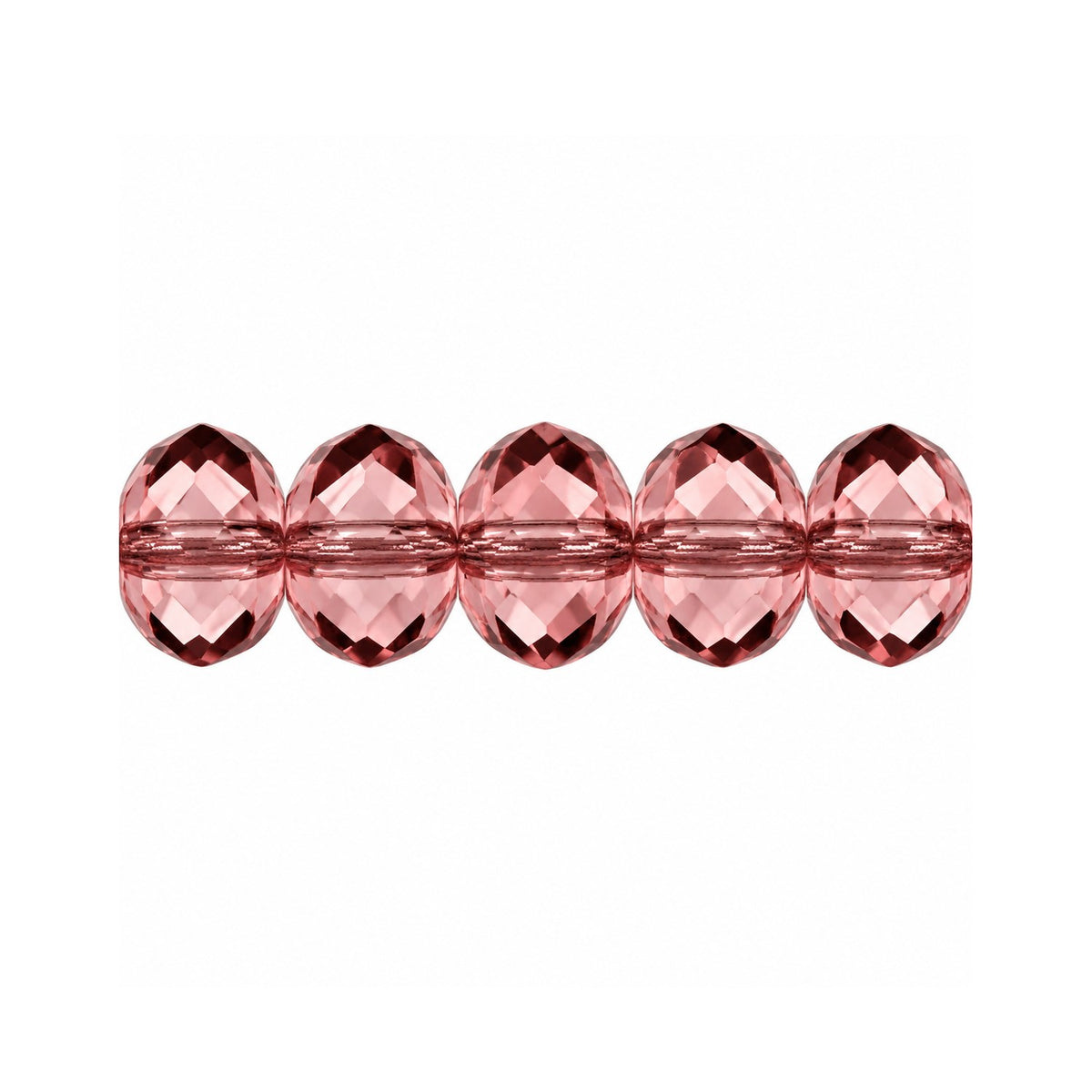 Special Cut Faceted Fire Polished Beads, Transparent Light Amethyst (20020), Glass, Czech Republic