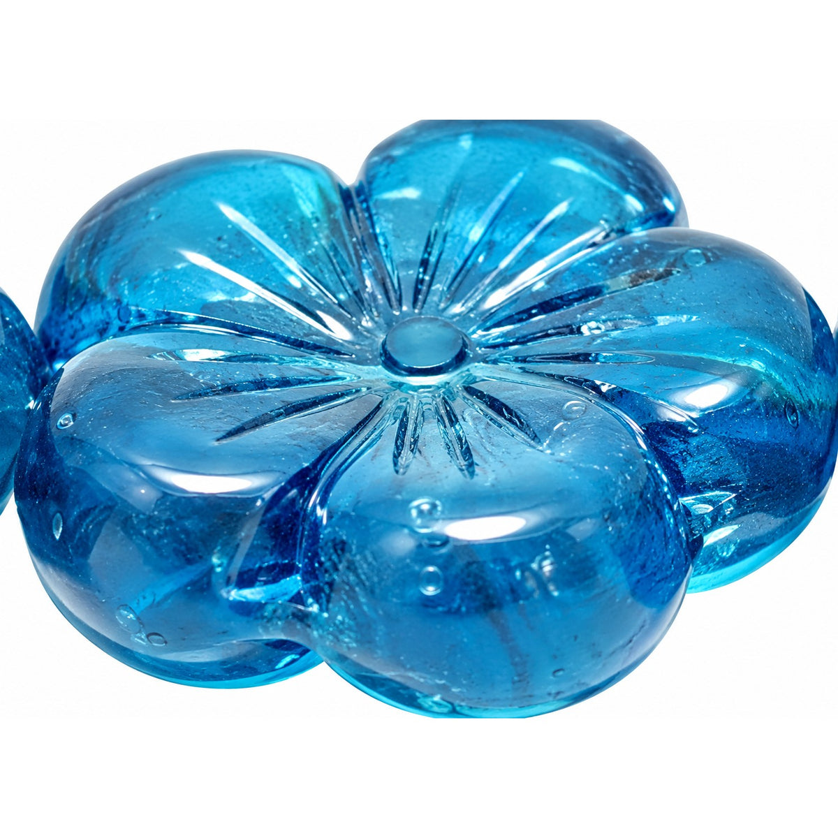 Pressed Hibiskus Flower Beads, 60070 (60070), Glass, Czech Republic