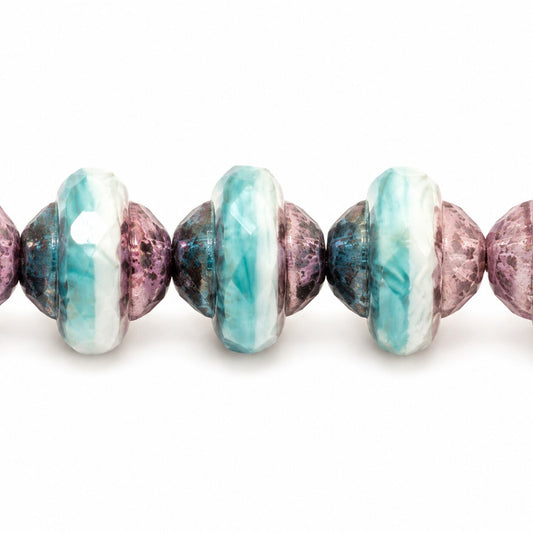 Faceted Special Cut Beads Ufo, X3173 Terracotta Violet (x3173-15496), Glass, Czech Republic