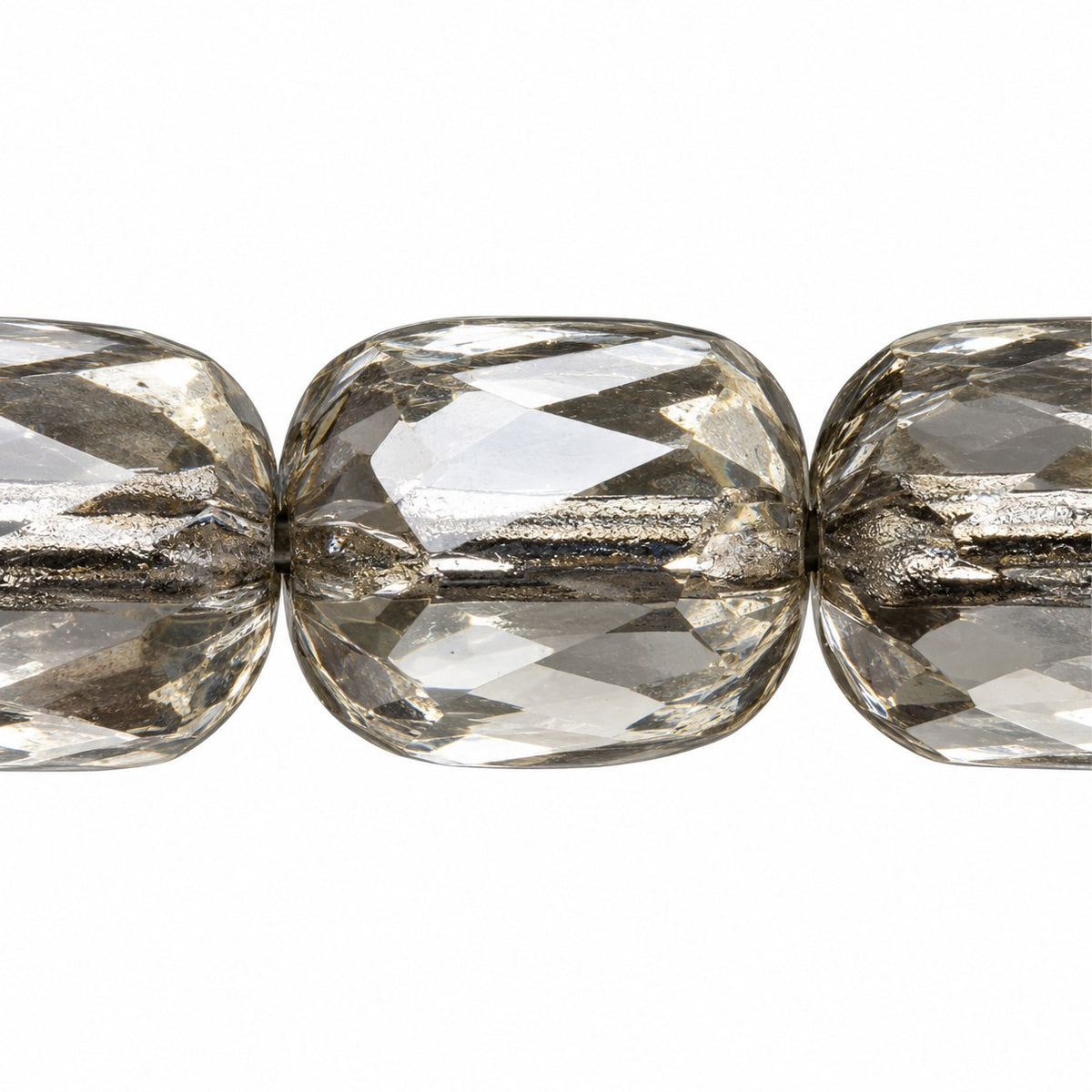 Faceted Fire Polished Beads Special Cut, Crystal Platin (00030-13702), Glass, Czech Republic