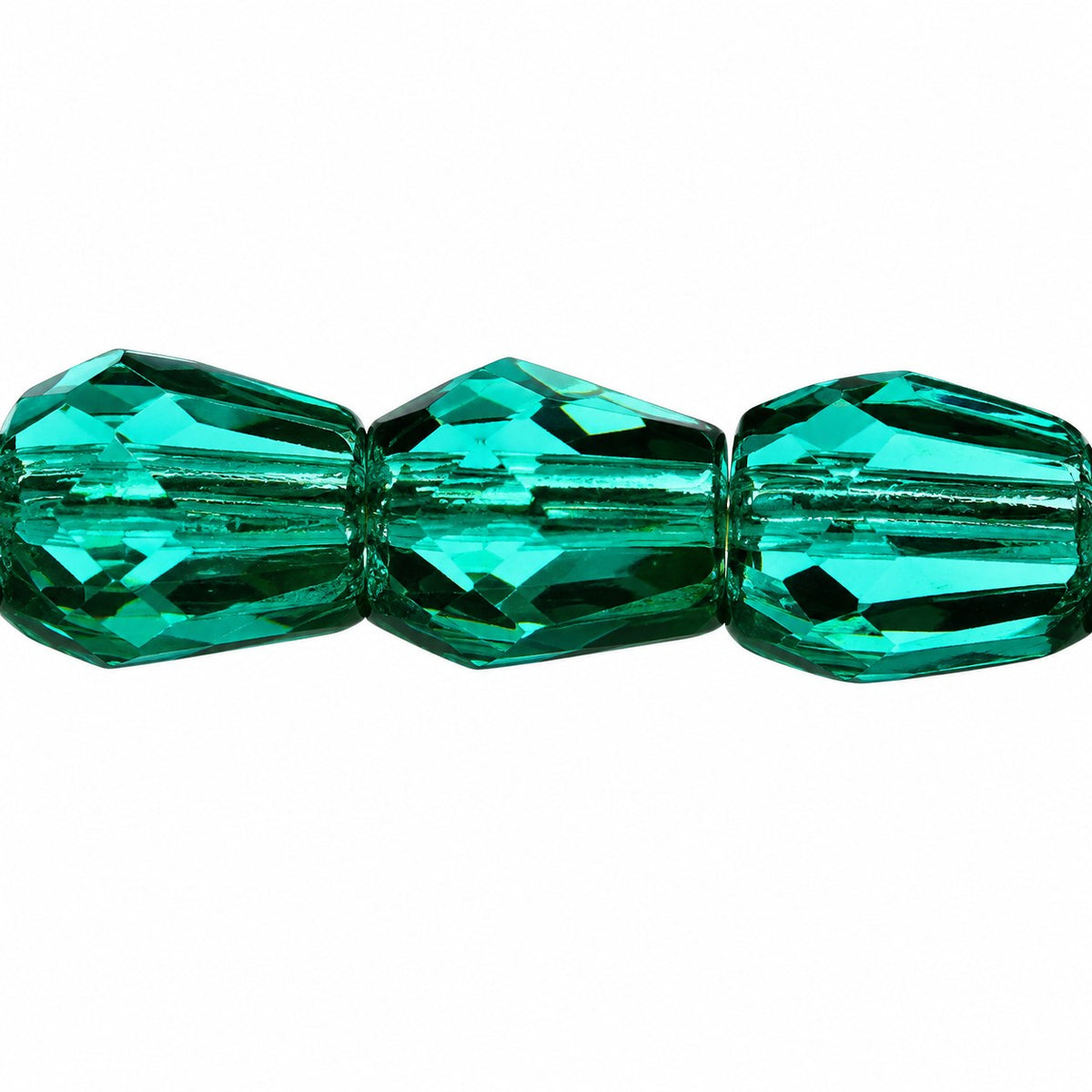 Faceted Fire Polished Beads Special Cut, Transparent Aqua (60140), Glass, Czech Republic