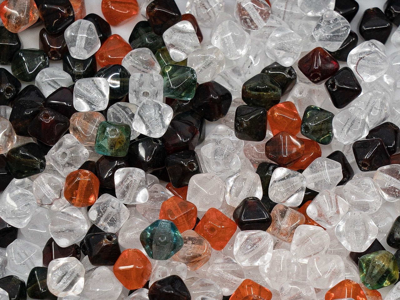 OUTLET 双锥 Lucern 压珠，6 毫米，玻璃，捷克共和国