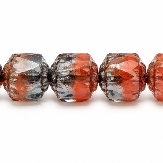 Cathedral Faceted Fire Polished Beads, S1014 Platin (s1014-13702), Glass, Czech Republic
