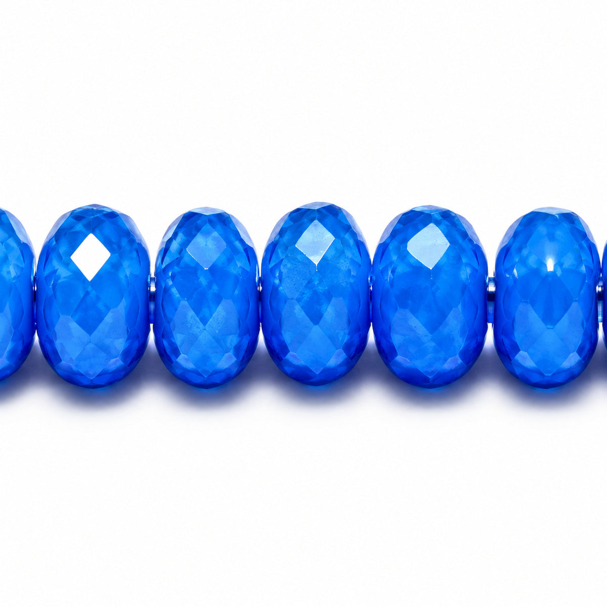 Special Cut Faceted Fire Polished Beads, Opal Blue (31000), Glass, Czech Republic
