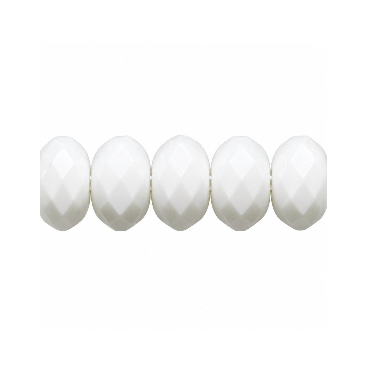 Special Cut Faceted Fire Polished Beads, Chalk White (03000), Glass, Czech Republic