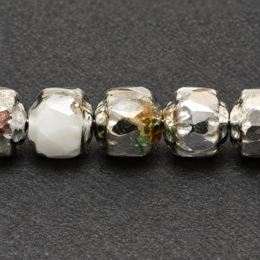 Cathedral Faceted Fire Polished Beads Special Cut, X1016 Crystal Silver Half Coating (x1016-27001), Glass, Czech Republic