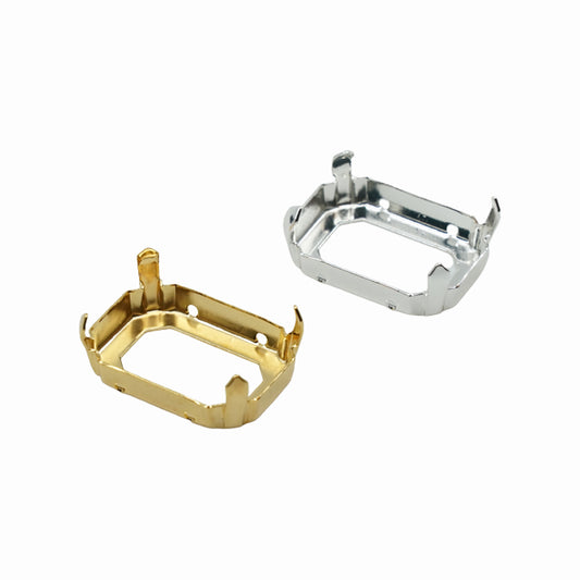 Octagon Metal Settings with Prongs for Stone Glass Crystals - Different colors and Sizes - For sewing / soldering