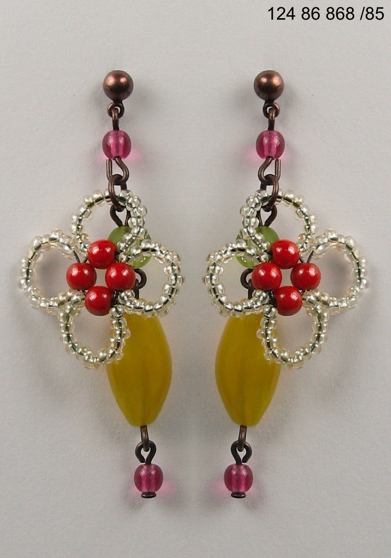 3 pcs Jewelry piece with Czech Glass Beads (OUTLET Vintage)