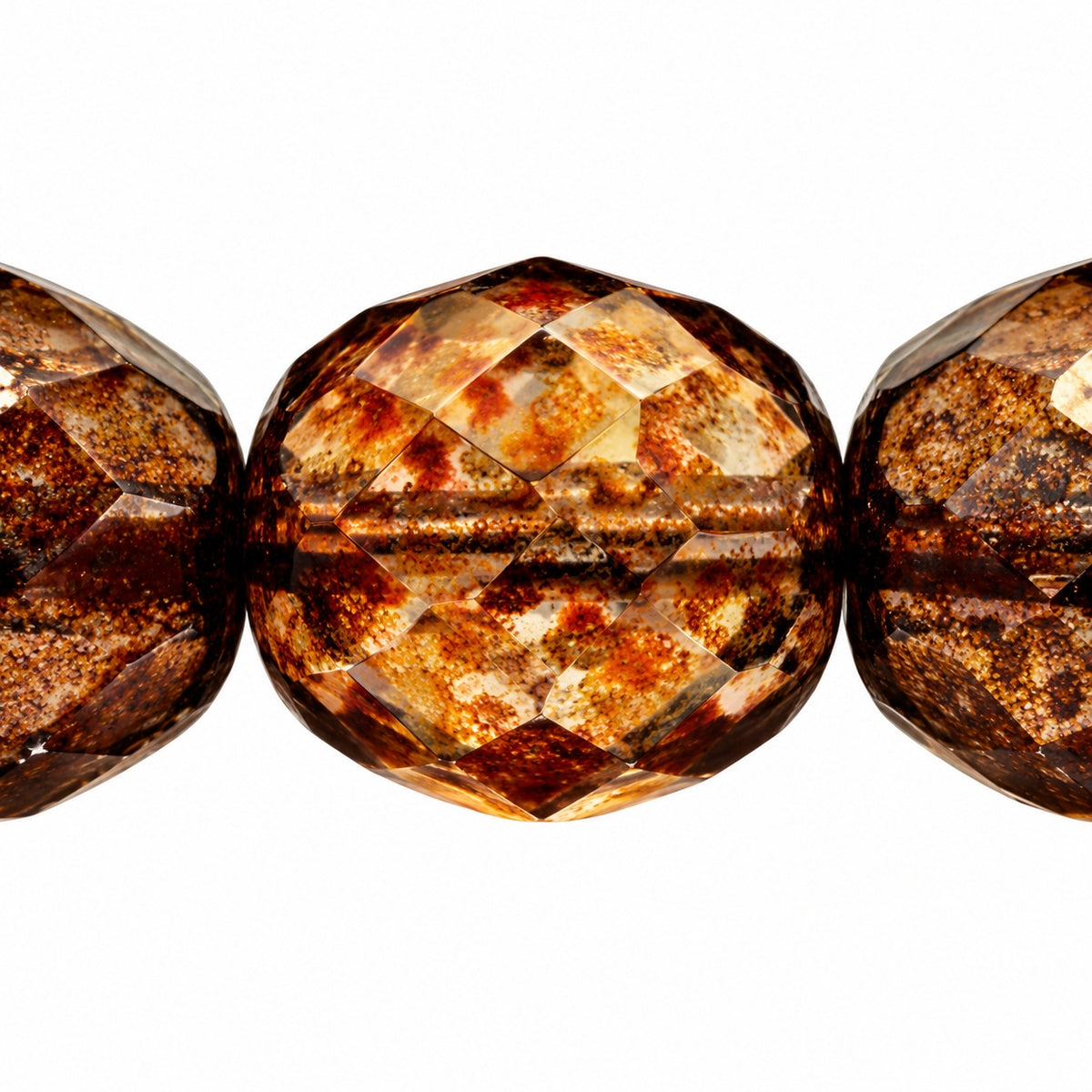 Faceted Round Fire Polished Beads, Crystal Senegal Violet (00030-15695), Glass, Czech Republic